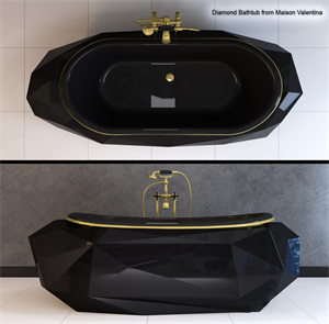 Bath, DIAMOND BATHTUB, Maison Valentina